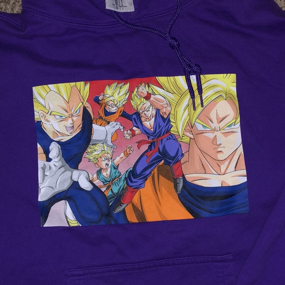 Dragon Ball Z Super Saiyan Goku Anime Pullover Hoodie Sweater Men’s Size Large - Picture 3 of 4